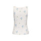 XIAOLI Xiaoli Fashion New White Blue Floral Sports Knitted Vest CHENSHOP Designer Buyer Store