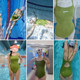 Green low-slit racing swimsuit for women, exclusive for swimming pools, high-end 2025 new women's professional swimsuit