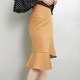 New York Story Women's Fashion New Trendy Ruffled Fishtail Hip Skirt Spliced ​​Irregular Short Skirt