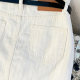 
White half-body A-line skirt 2025 new summer casual and fashionable versatile loose and comfortable hip-pack denim skirt