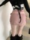 American retro pink denim skirt pants for women in summer new pocket design to make girls look slim and hottie work skirt