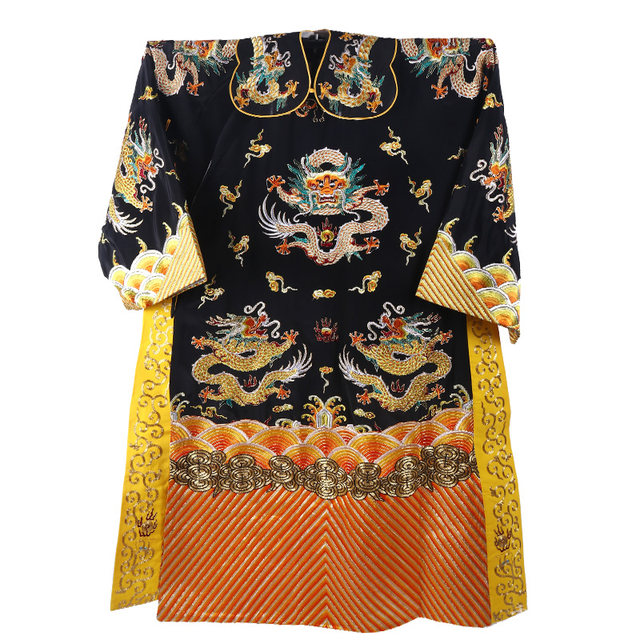 Opera Costumes Crepe imitation hand-embroidered dragon python emperor's ...