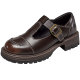 Yierkang women's shoes spring and autumn British college style jk uniform small leather shoes thick heel single shoes Mary Zhen loafer shoes