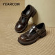 Yierkang women's shoes spring and autumn British college style jk uniform small leather shoes thick heel single shoes Mary Zhen loafer shoes