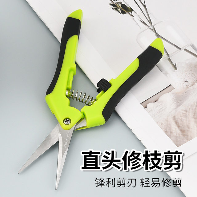Orchard fruit tree thinning fruit picking fruit picking labor-saving scissors gardening thin fruit shears straight head warped head flower shears pruning shears special