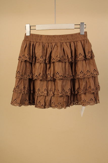 BK196 vintage vintage Japanese sweet style literary forest retro gauze skirt cake skirt summer short skirt