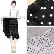 Polka dot skirt summer women's spots 2024 new one-piece lace-up wrap skirt mid-length black and white dot fish tail skirt