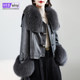 Real fox fur collar fur coat for women splicing 2025 new winter big brand luxury high-end fashion down jacket