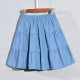 Skirt A-line denim short skirt skirt women's summer 2025 new super hot small cake big splicing umbrella skirt