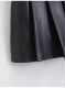 2024 autumn new ultra-short mini leather skirt for female hottie street style side zipper anti-exposure half-body pleated skirt