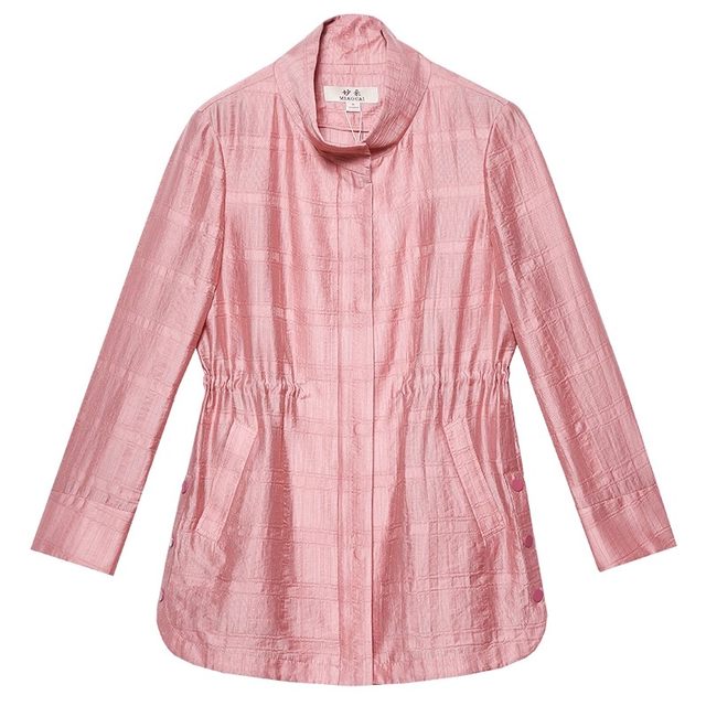 
Miaocai middle-aged and elderly windbreaker women's medium-length thin mother's loose waist spring ball fashionable middle-aged coat