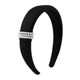Zhao Lusi's same style black pearl headband for women 2025 new high-end, foreign style, light luxury headband hair accessories