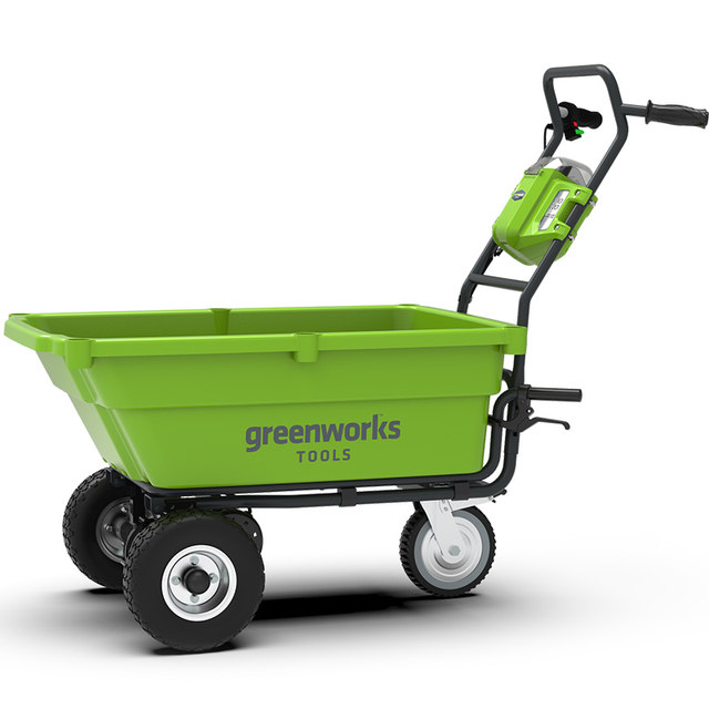 GREENWORKS rechargeable lithium battery outdoor yard handling gardening tools soil moving electric cart