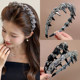 South Korea's Dongdaemun, the same organza crystal toothed wavy hairband for women, versatile high-ceiling face wash headband hairpin