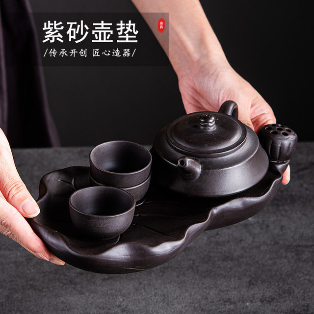 Zisha Kung Fu Tea Disk Chinese Furnishing Simple Store Storage Storage ...