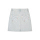 Light color floral denim short skirt for women in summer fat girl mm high waist slim A-line skirt Japanese style outfit