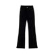 Large size black bootcut jeans for women in autumn and winter plus velvet for fat girls mm high waist elastic slimming pear-shaped body pants