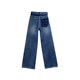 Retro blue straight wide-leg jeans for women 2025 autumn and winter new fat sister mm high-waisted slim floor-length pants