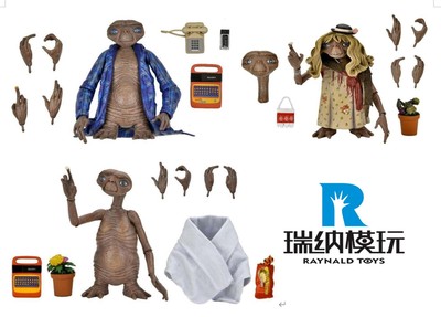 taobao agent Spot NECA classic movie alien E.T.40 Anniversary Home Service/Women's/Bathrobe 5 -inch Puppet