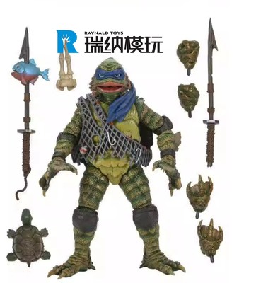 taobao agent Pre -sale NECA 1/12 Ninja God Turtle X Global Monster Black Lake Tan Murloc Laobado Puppet