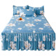 Thickened pure cotton bed skirt bed cover single piece cotton dustproof protective cover 1.5 meters 1.8 sheets mattress fitted sheet anti-slip