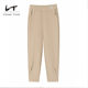 lt Large size loose slim harem pants 2025 spring new women's fashion elastic waist nine-point black casual pants