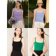 
Amii French small suspender knitted top for spring and summer women 2024 new vest black bottom with short inner and outer wear
