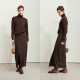 AMII2024 winter commute, elegant versatile rubber band waist, skirt women's knitted skirt straight skirt
