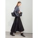 AMII2024 winter new elegant commuting environmentally friendly PU leather skirt feminine A -line skirt skirt skirt skirt

