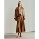 AMII2024 winter new elegant commuting environmentally friendly PU leather skirt feminine A -line skirt skirt skirt skirt
