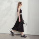 Amii2025 summer new solid color commuter style modal cotton high elastic loose long A-line skirt
