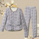 2025 winter new cotton jacket for middle-aged and elderly women's mothers wear plus velvet thickened warm floral cotton coat and cotton pants two-piece set