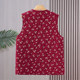 Mother's vest floral corduroy plus velvet thickened autumn and winter clothing middle-aged and elderly women's vest warm waistcoat