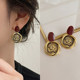 Retro vintage fashion earrings niche style mid-century style earrings vintage high-end pearl earrings for women