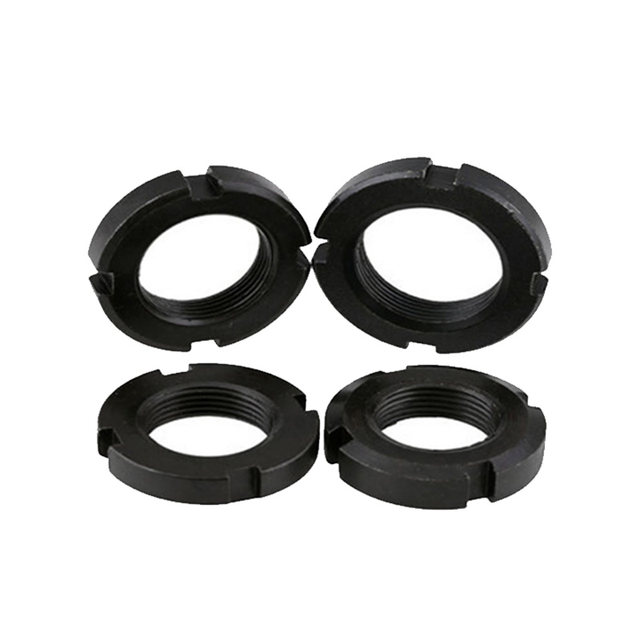 GB812 national standard round nut slotted lock nut stop four-slot nut M12M16M25M30M50-200