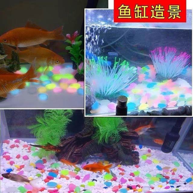 Luminous shell fluorescent stone fish tank decorative glowing gardening scenery Creative starfish conch diy children's toys