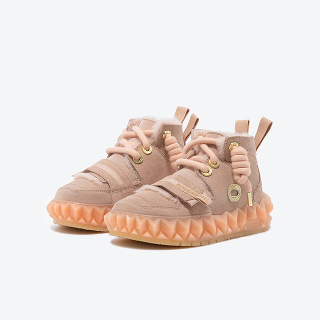 OETZI Iceman Oz jelly shoes winter high-top snow boots for women, fur integrated ugly shoes for men, the same style in shopping malls