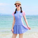 Xtep Girls Swimsuit 2025 New Style Middle School Girls Students Junior High School Students Conservative Split Skirt Children's Clothing