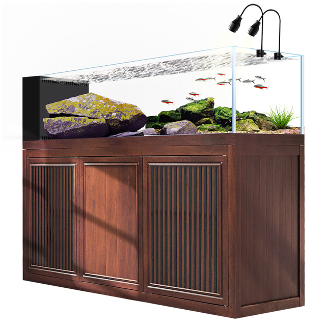 Stream Tank Diy 2025 new living room household stream tank ultra-white glass bottom ...