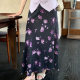 
HO TIME 2025 summer new style retro print high waist slim skirt hip pencil skirt