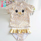 Children's swimsuit, sun protection split skirt, leopard print, 2-3-9 years old, 5-year-old bikini, Korean style baby girl swimsuit