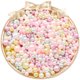 
Candy color ABS straight hole imitation pearl bracelet beading material Handmade DIY homemade earring necklace jewelry matching
