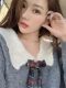 Doll collar pullover sweater for women, autumn and winter loose outer wear, Japanese style 2023 autumn wear, new lazy style knitted top