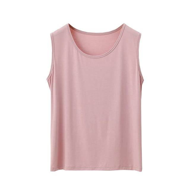 Large size wide shoulder modal camisole women's summer loose and slim inner layering shirt outer sleeveless top thin