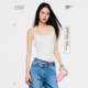 asomesome white thin suspender I-shaped vest for women in spring and summer slim fit and slim inside and outside wearing sleeveless top