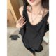Fat MM design lace sleeveless V-neck suspender vest women 300Jin [Jin equals 0.5 kg] Large size loose meat covering simple versatile top