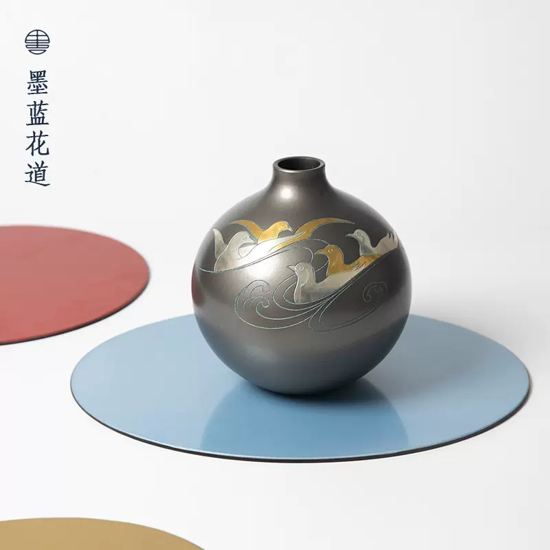 オンライン半額商品 花器 池坊 水盤 大型 水色 | shurfa.com