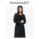 IAmMIX27 spring high-end windbreaker coat women's mid-length over-the-knee classic retro British style black coat