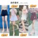 ZhuoSini wears sandals for one shoe and two wears women's 2025 summer wears rhinestone thick-soled sandals for half-mopping wedge clip toe