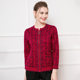 Enjoy the years, middle-aged and elderly mothers red wool knitted cardigan, fashionable and generous, loose large size, new style for autumn and winter